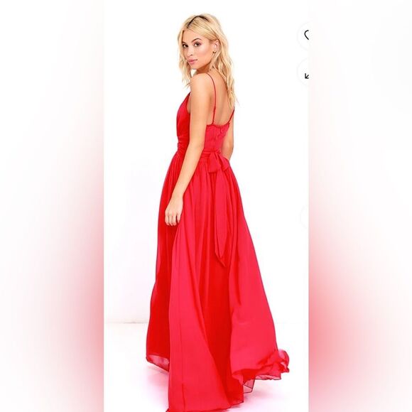 Lulus Evening Red Maxi - Picture 3 of 9
